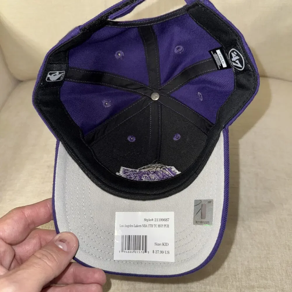 Los Angeles Lakers Youth Hat Purple ’47 MVP Adjustable NBA Basketball Cap New